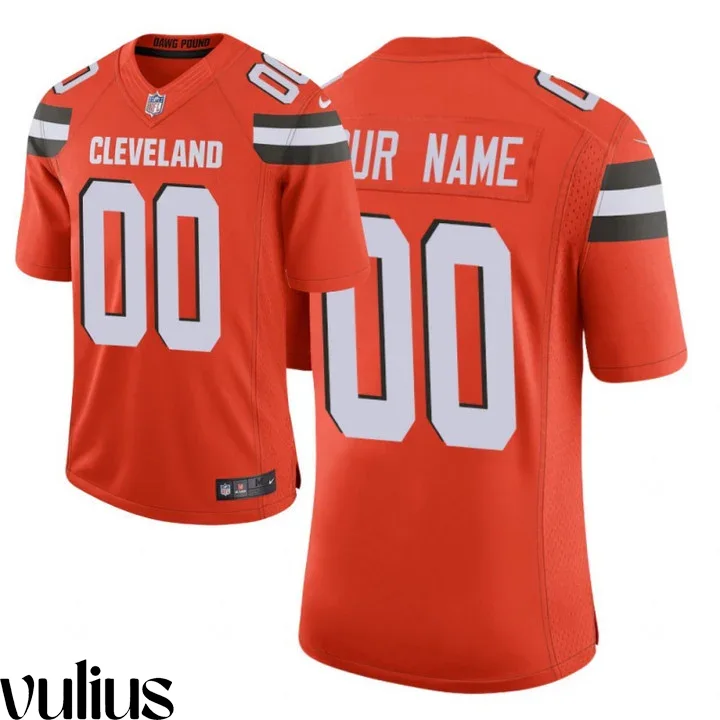 Browns Custom Jersey, Orange Men's Jersey, 2020 Draft Vapor Limited Jersey -