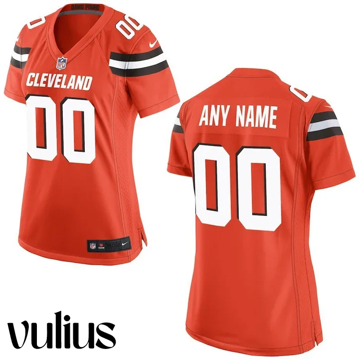 Browns Custom Jersey, Orange Woman's Jersey, 2020 Vapor Limited Jersey -