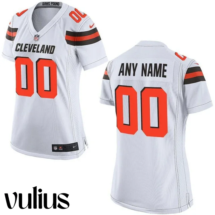 Browns Custom Jersey, White Woman's Jersey, 2020 Draft Vapor Limited Jersey -