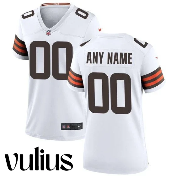 Browns Custom Jersey, White Woman's Jersey, 2020 Vapor Limited Jersey -