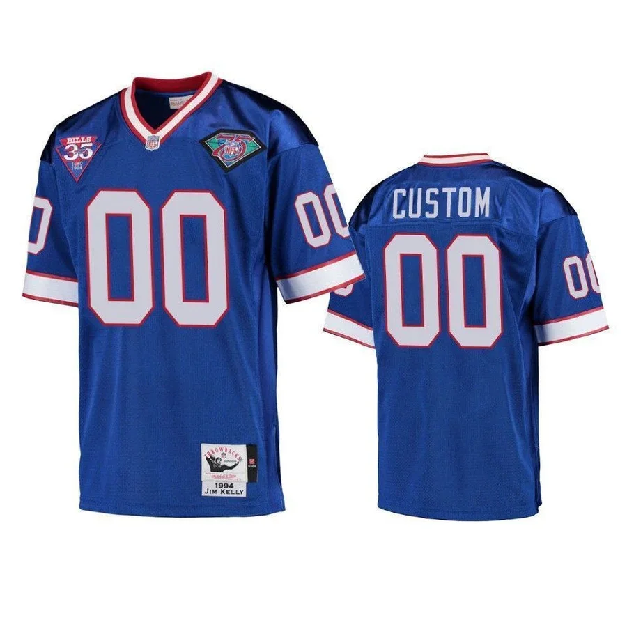 Men's Buffalo Bills Custom Royal Vintage  Jersey