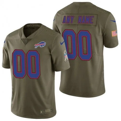 Men's   Buffalo Bills Olive 2017 Salute to Service Limited Customized Jersey -