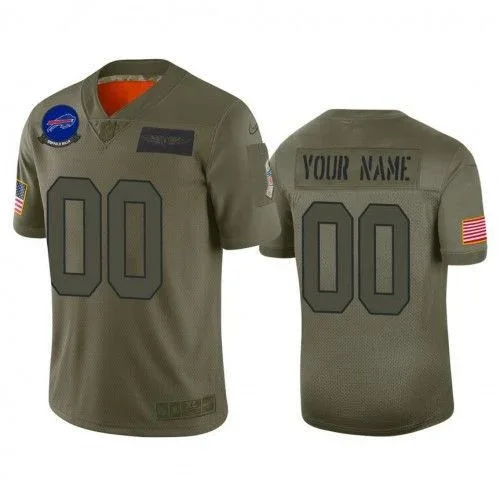 Men's Custom Buffalo Bills Camo 2019 Salute to Service Limited Jersey -