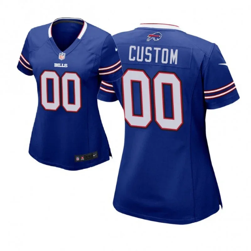 Woman's Buffalo Bills Custom Royal Game Jersey -