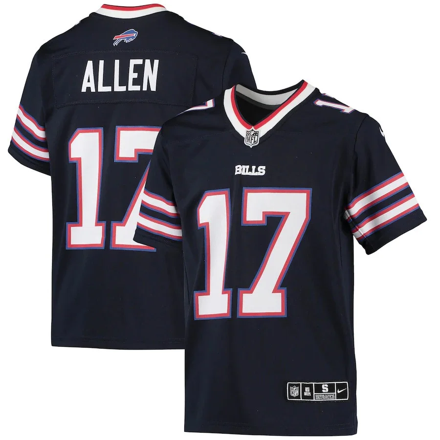 Youth Josh Allen Buffalo Bills Inverted Team Game Jersey - Navy -