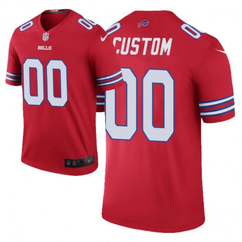 Youth's   Color Rush Legend Buffalo Bills Custom Red Jersey -