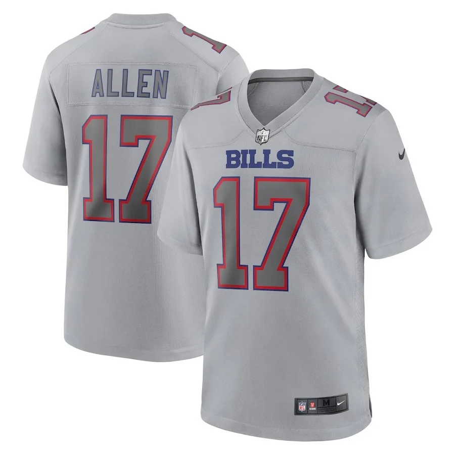 Youth's Josh Allen Buffalo Bills Atmosphere Fashion Game Jersey - Gray -
