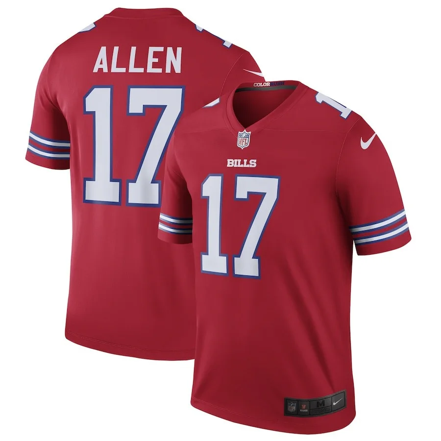 Youth's Josh Allen Buffalo Bills Color Rush Legend Jersey - Red -