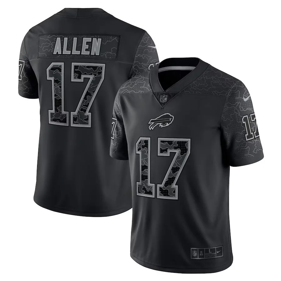 Youth's Josh Allen Buffalo Bills RFLCTV Limited Jersey - Black -