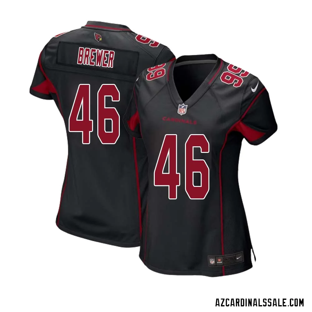 Aaron Brewer No 46 Arizona Cardinals Alternate Game Jersey Cardinal for Women