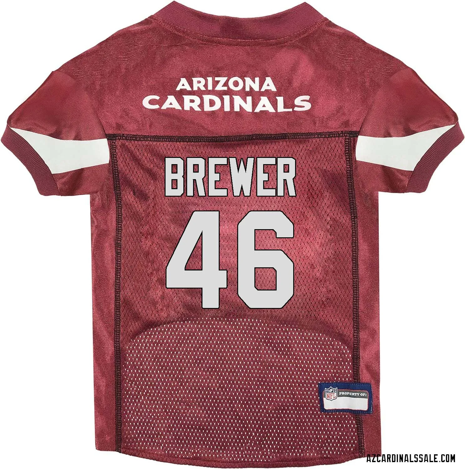 Aaron Brewer No 46 Arizona Cardinals Dog Red Jersey