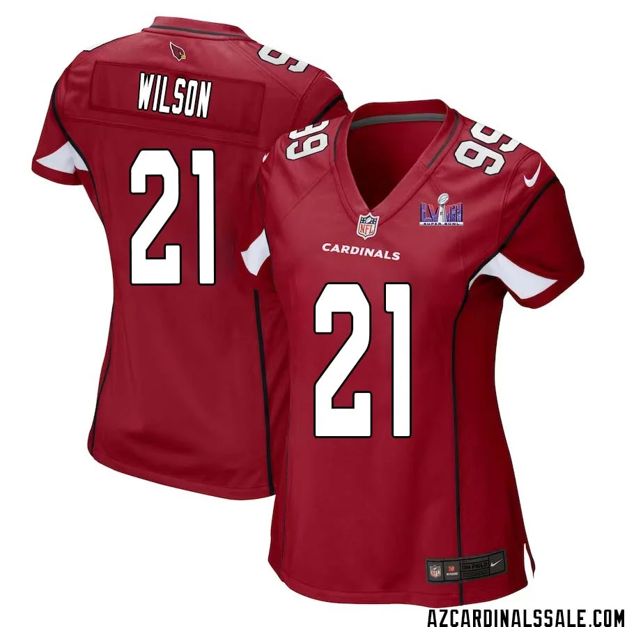 Adrian Wilson No 21 Arizona Cardinals Super Bowl LVIII Home Game Jersey Cardinal for Women 1