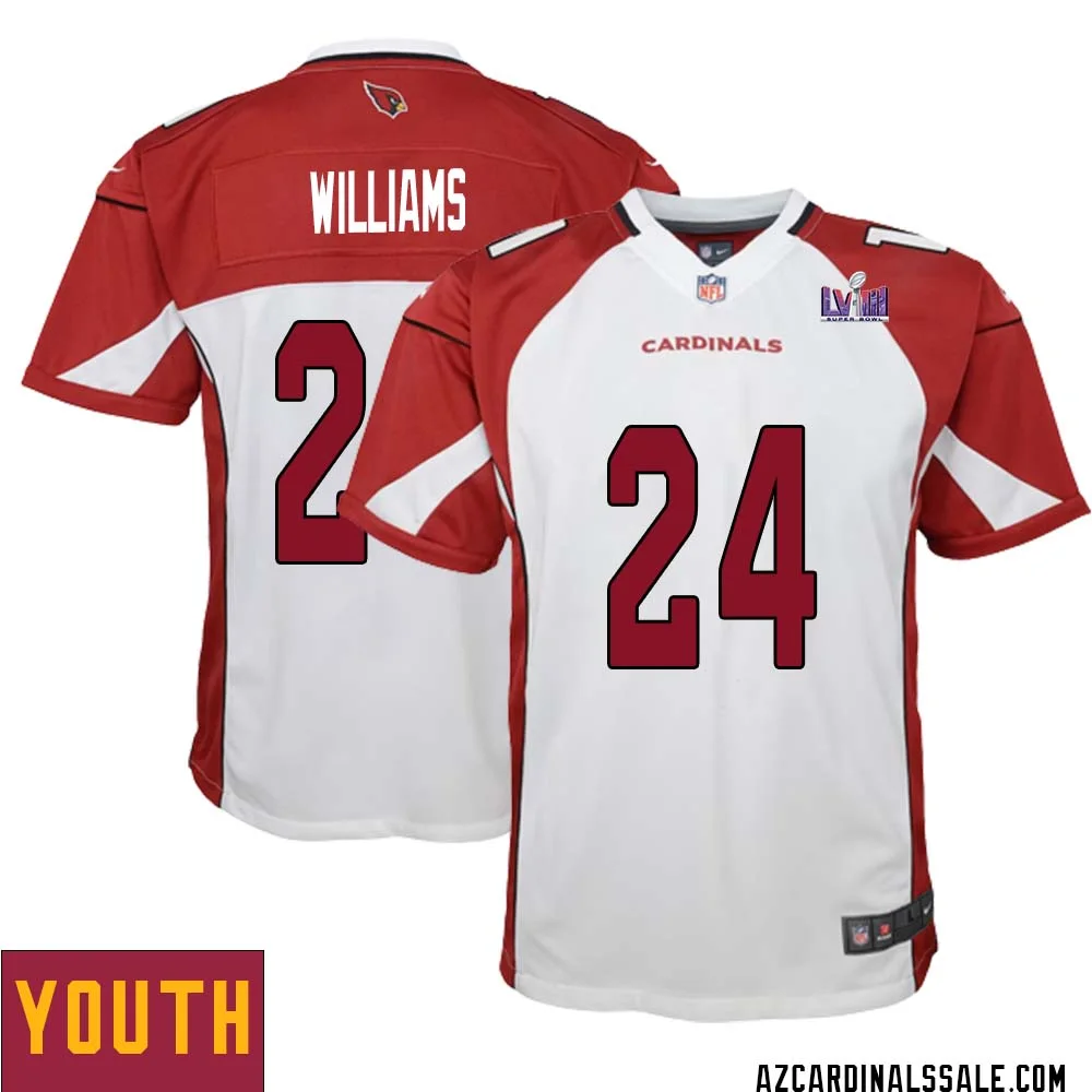 Aeneas Williams No 24 Arizona Cardinals Super Bowl LVIII Away Game Jersey Cardinal for Youth 1