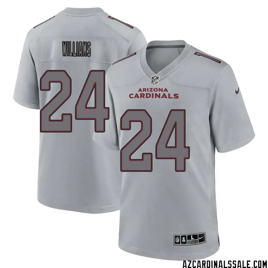 Aeneas Williams No 24 Men Arizona Cardinals Gray Atmosphere Fashion Game Jersey 1