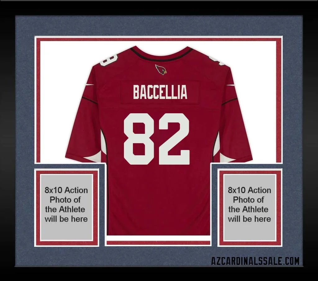Andre Baccellia No 82 Arizona Cardinals Autographed Red Game Jersey