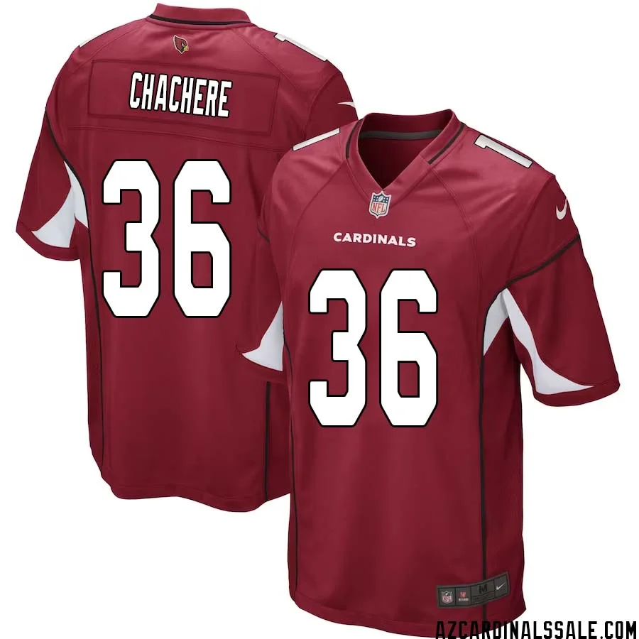 Andre Chachere No 36 Arizona Cardinals Home Game Jersey Cardinal for Men