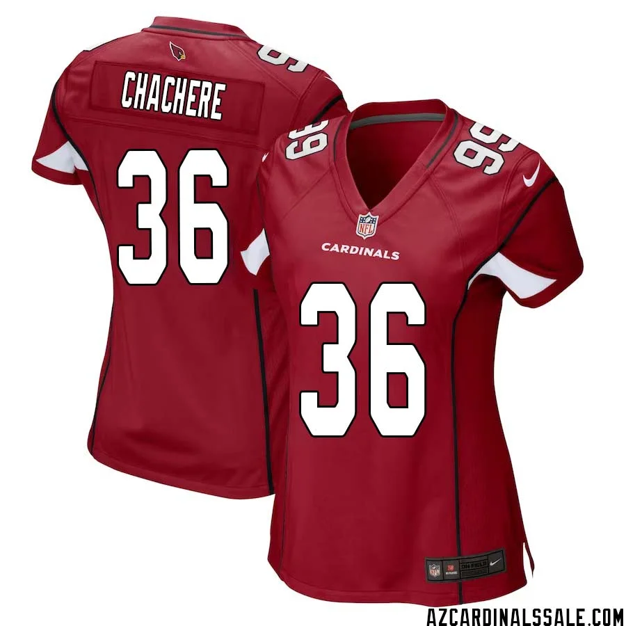 Andre Chachere No 36 Arizona Cardinals Home Game Jersey Cardinal for Women