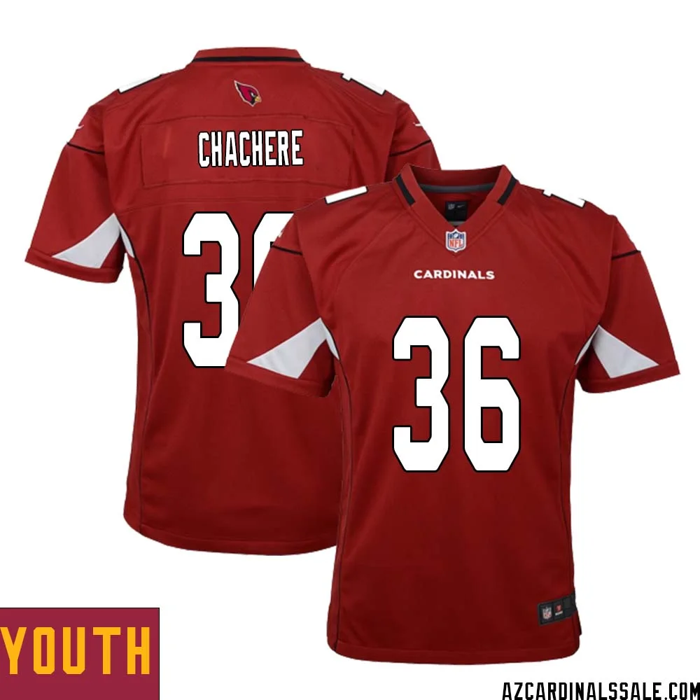 Andre Chachere No 36 Arizona Cardinals Home Game Jersey Cardinal for Youth