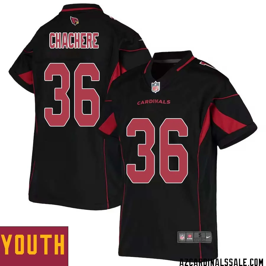 Andre Chachere No 36 Youth Black Arizona Cardinals Color Rush Vapor Limited Jersey