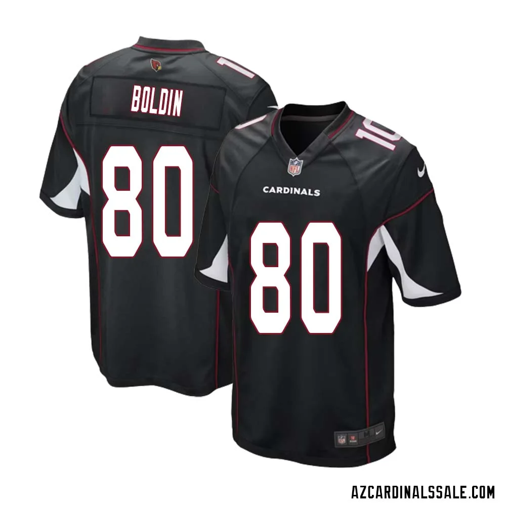 Anquan Boldin No 80 Arizona Cardinals Black Alternate Game Jersey Cardinal for Men 1