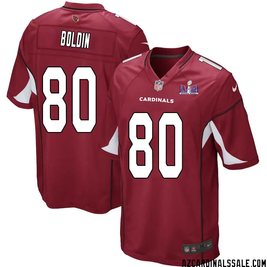 Anquan Boldin No 80 Arizona Cardinals Super Bowl LVIII Home Game Jersey Cardinal for Men 1