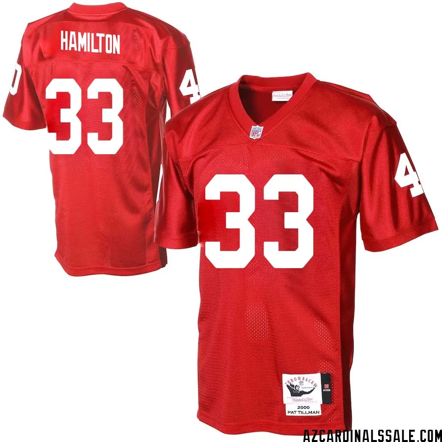 Antonio Hamilton No 33 Men Arizona Cardinals Mitchell Ness Cardinal Authentic Throwback Jersey 1