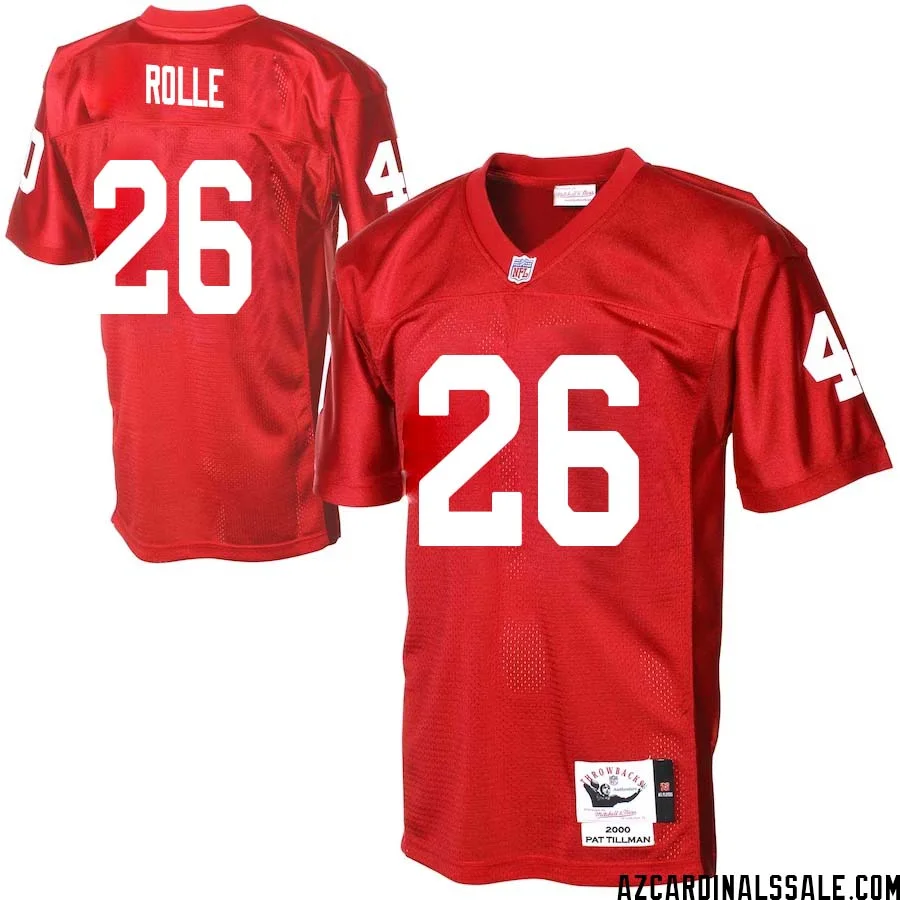 Antrel Rolle No 26 Men Arizona Cardinals Mitchell Ness Cardinal Authentic Throwback Jersey
