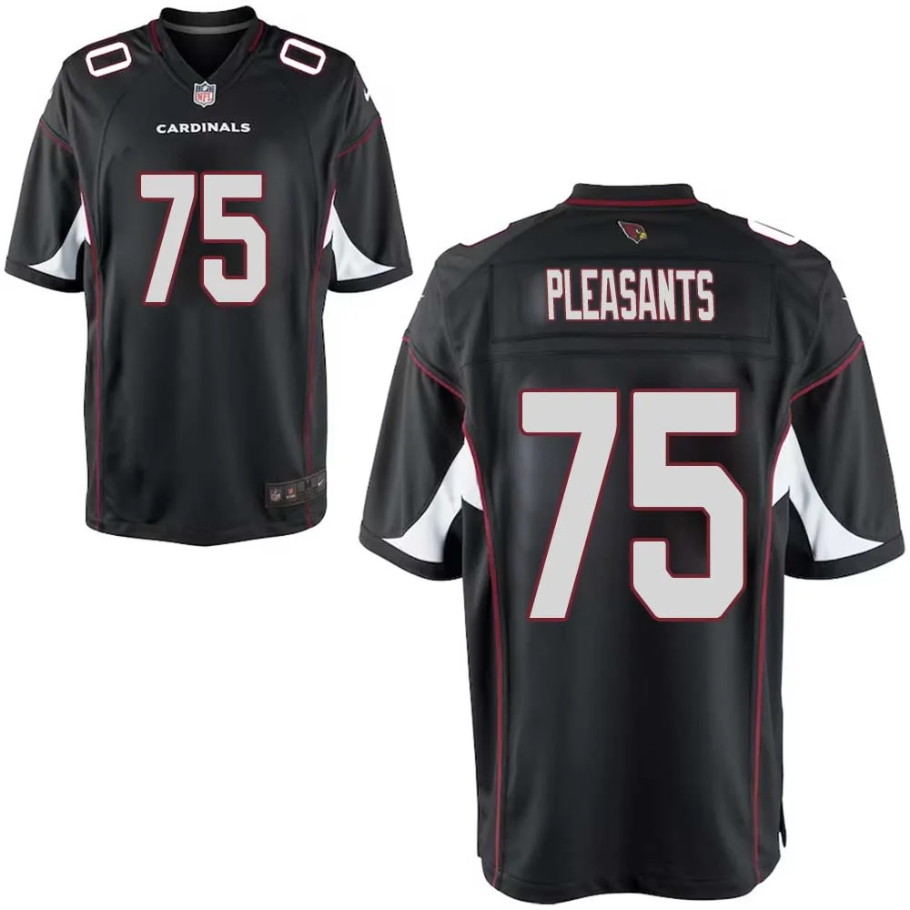 Austen Pleasants No 75 Arizona Cardinals Black Alternate Game Jersey Cardinal for Youth