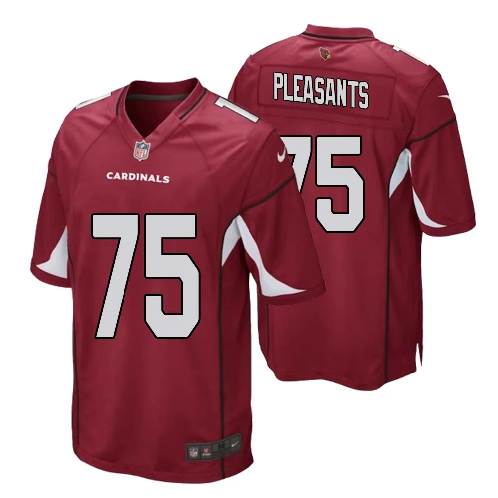 Austen Pleasants No 75 Arizona Cardinals Home Game Jersey Cardinal for Men
