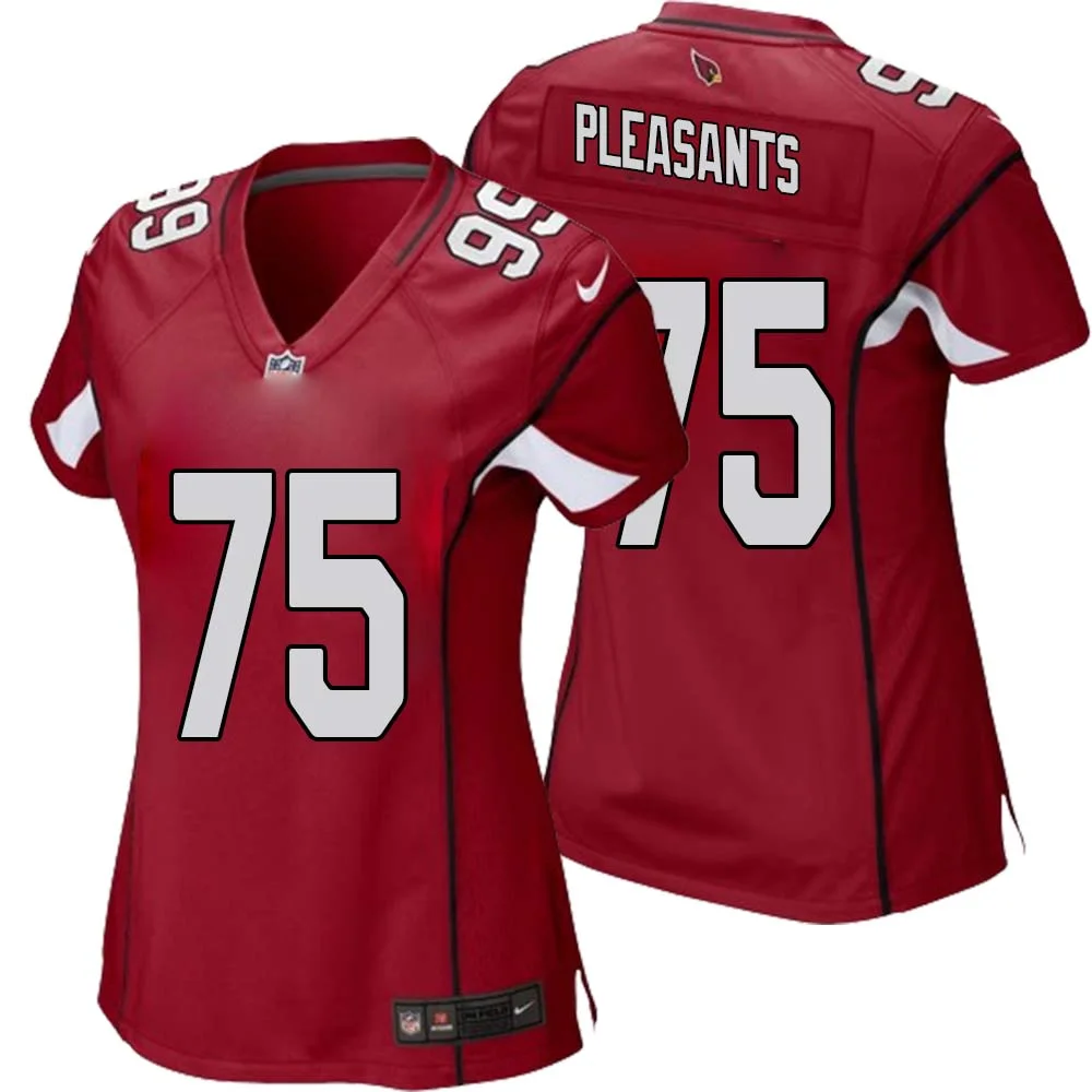 Austen Pleasants No 75 Arizona Cardinals Home Game Jersey Cardinal for Women