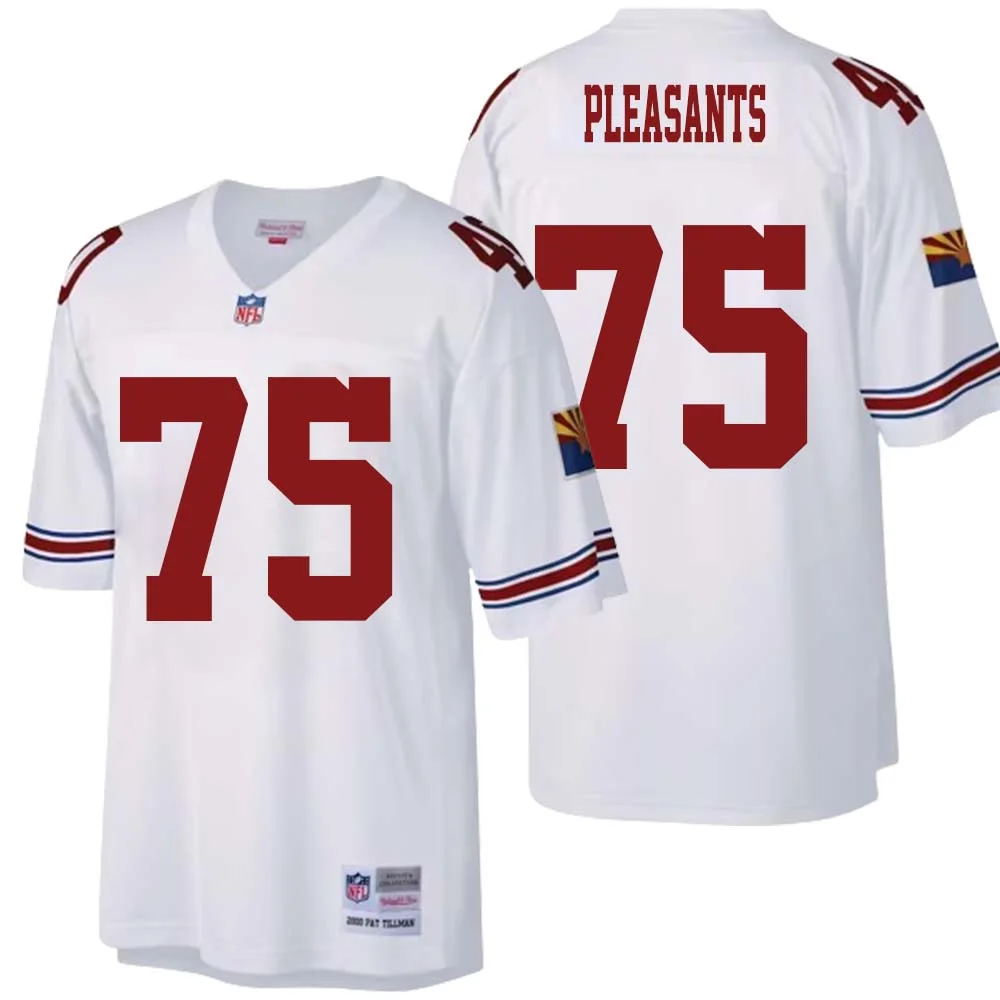 Austen Pleasants No 75 Arizona Cardinals Mitchell Ness Big Tall 2000 Retired Player Replica Jersey White