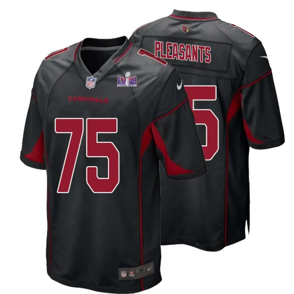 Austen Pleasants No 75 Arizona Cardinals Super Bowl LVIII Alternate Game Jersey Cardinal for Men
