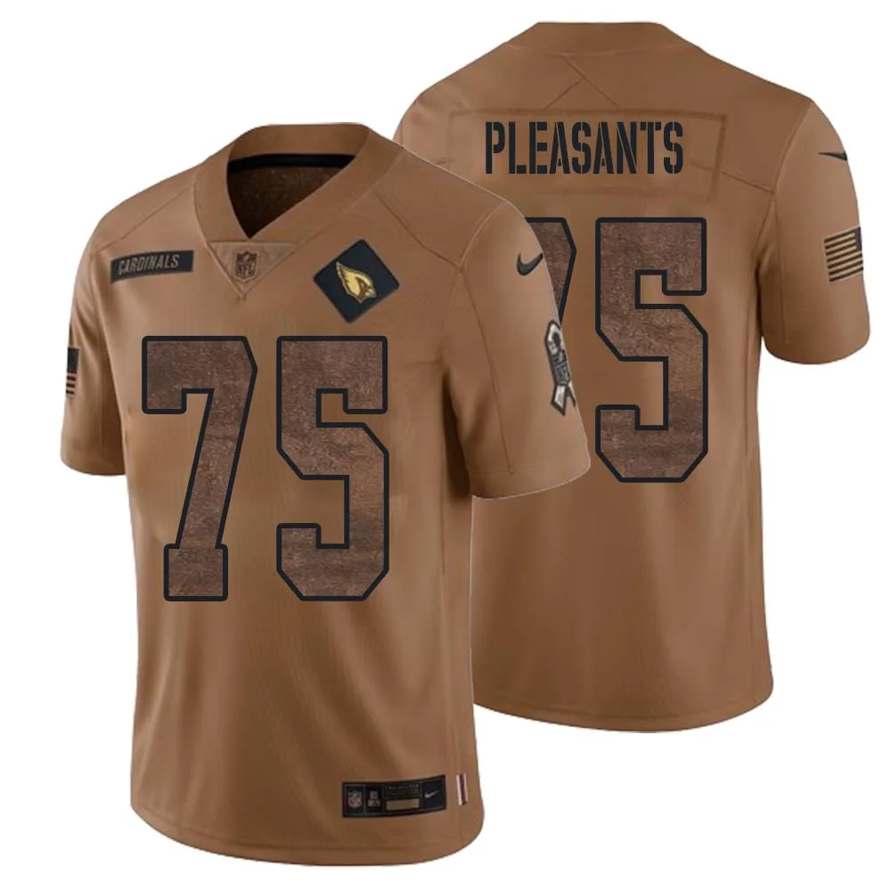 Austen Pleasants No 75 Men Brown Arizona Cardinals 2023 Salute To Service Retired Player Limited Jersey