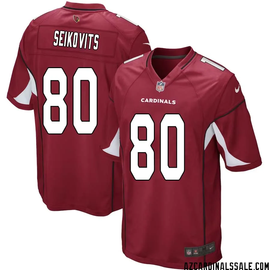 Bernhard Seikovits No 80 Arizona Cardinals Home Game Jersey Cardinal for Men