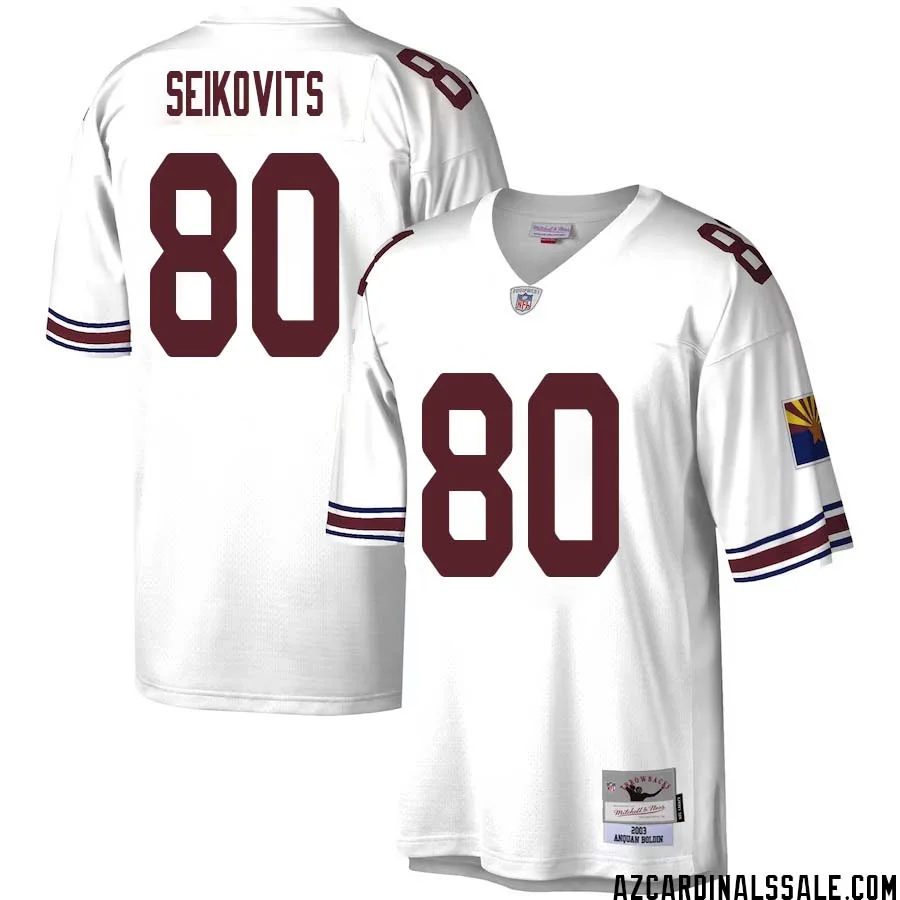 Bernhard Seikovits No 80 Men Mitchell Ness White Arizona Cardinals Legacy Replica Jersey