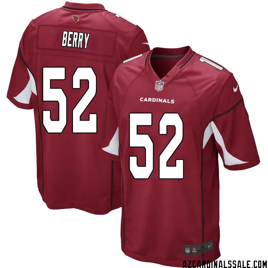 Bertrand Berry No 52 Arizona Cardinals Home Game Jersey Cardinal for Men 1