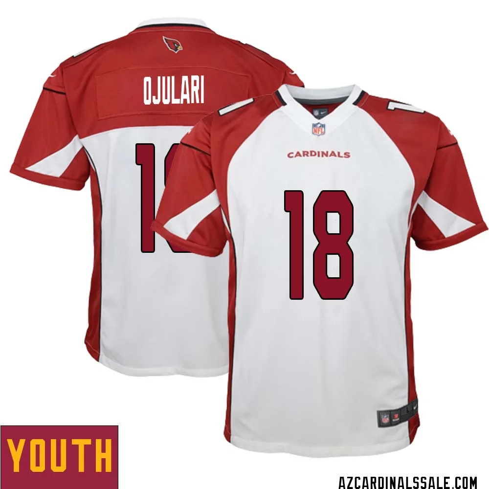 BJ Ojulari No 18 Arizona Cardinals Away Game Jersey Cardinal for Youth