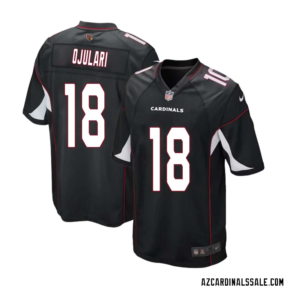 BJ Ojulari No 18 Arizona Cardinals Black Alternate Game Jersey Cardinal for Men