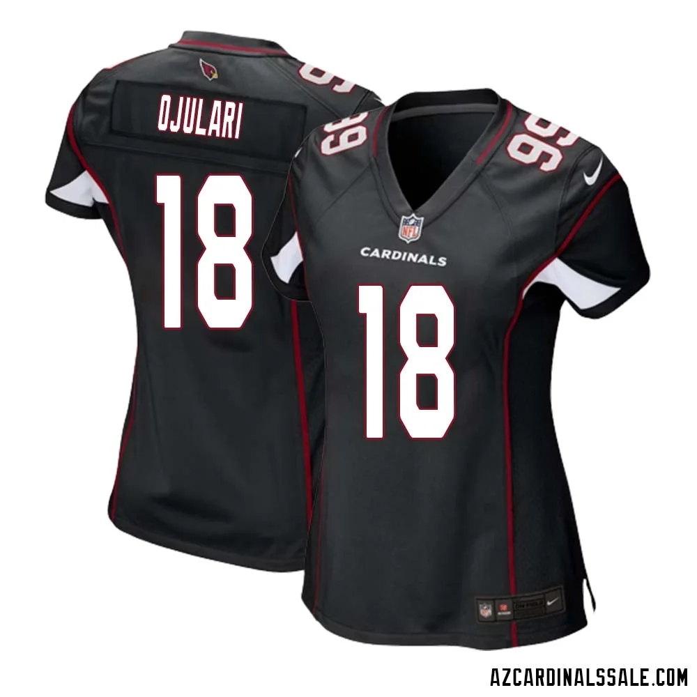 BJ Ojulari No 18 Arizona Cardinals Black Alternate Game Jersey Cardinal for Women
