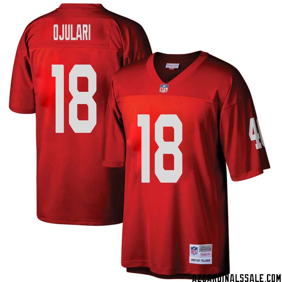 BJ Ojulari No 18 Arizona Cardinals Mitchell Ness Big Tall 2000 Retired Player Replica Jersey Red
