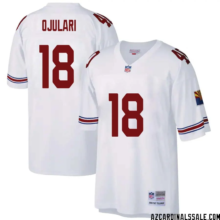 BJ Ojulari No 18 Arizona Cardinals Mitchell Ness Big Tall 2000 Retired Player Replica Jersey White 1