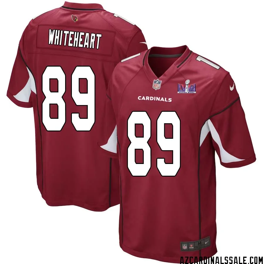 Blake Whiteheart No 89 Arizona Cardinals Super Bowl LVIII Home Game Jersey Cardinal for Men