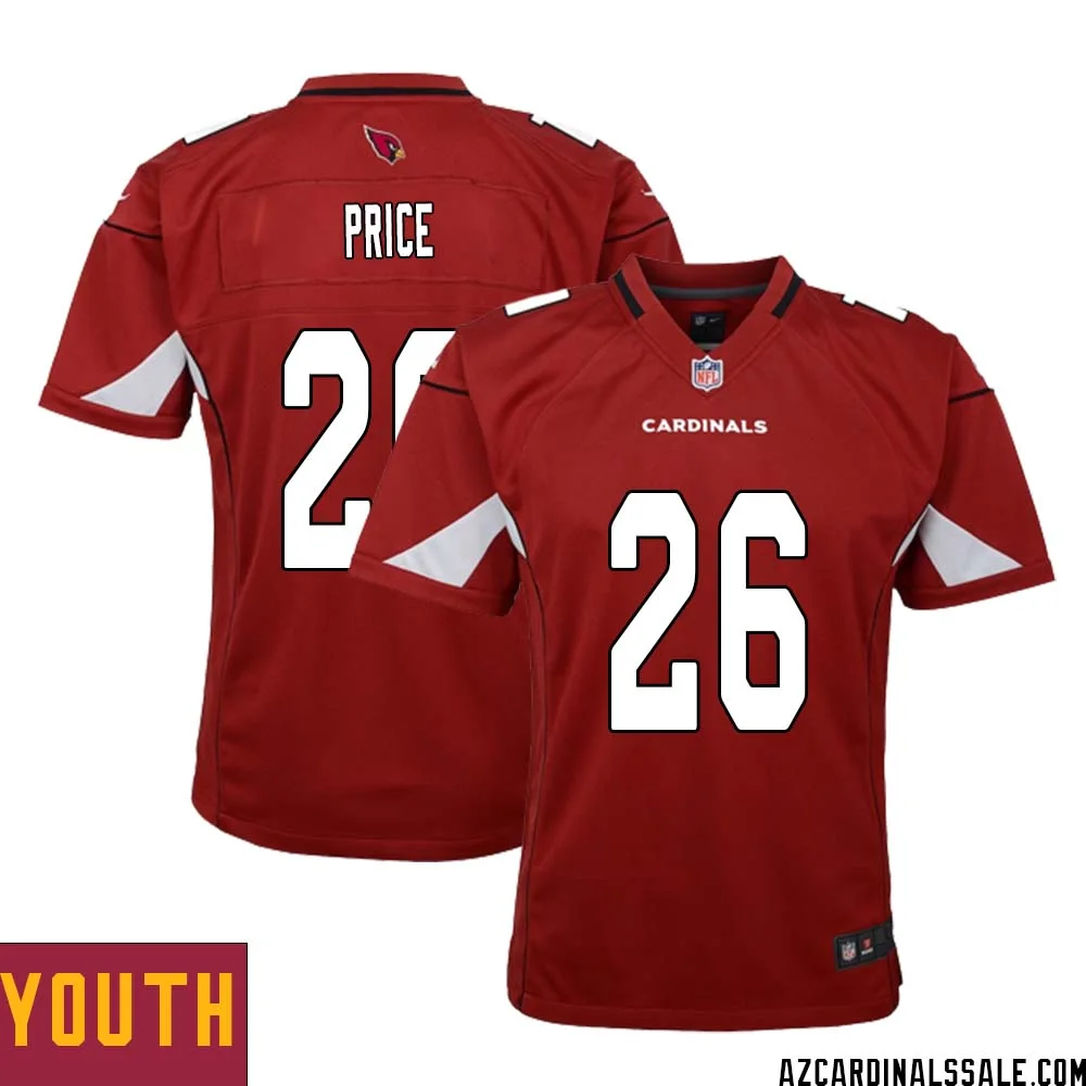 Bobby Price No 26 Arizona Cardinals Home Game Jersey Cardinal for Youth 1