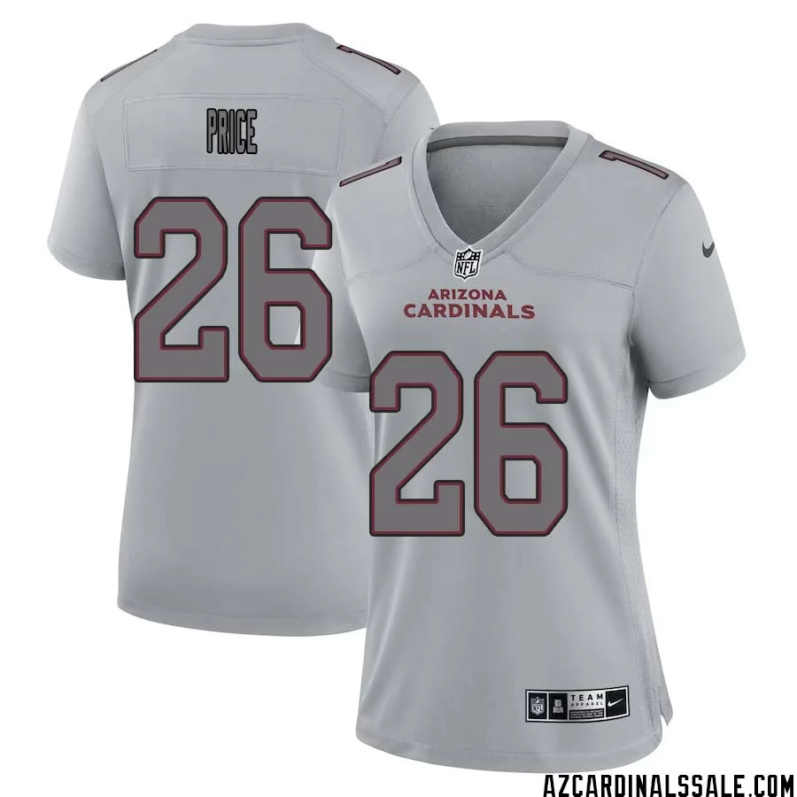 Bobby Price No 26 Women Arizona Cardinals Gray Atmosphere Fashion Game Jersey