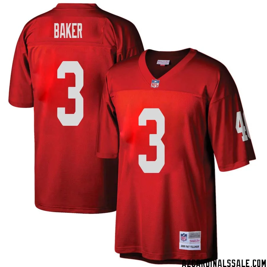 Budda Baker No 3 Arizona Cardinals Mitchell Ness Big Tall 2000 Retired Player Replica Jersey Red