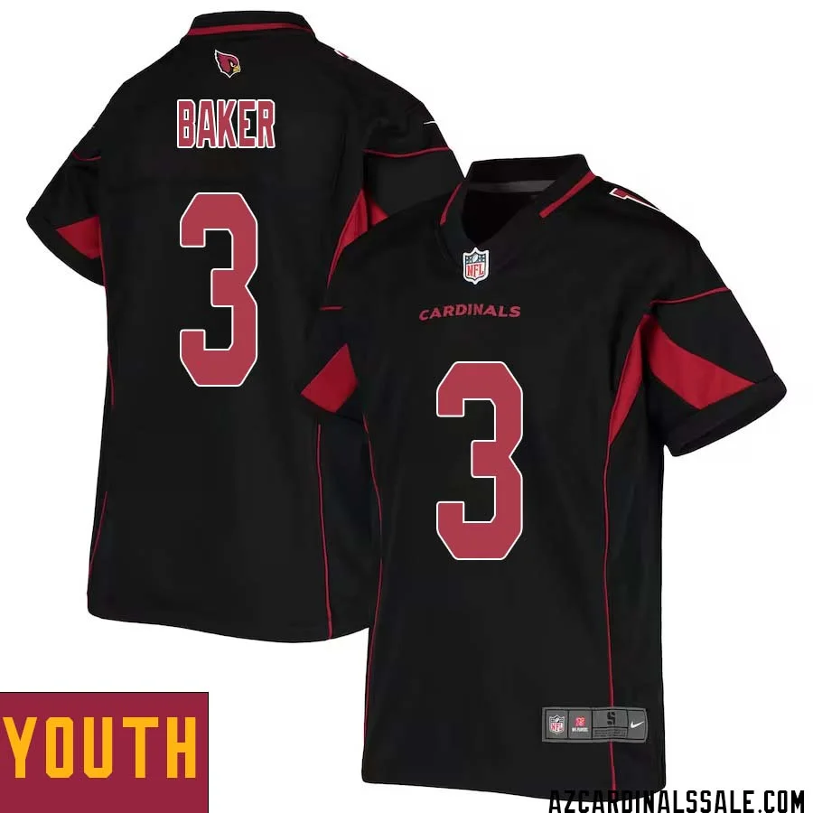 Budda Baker No 3 Youth Black Arizona Cardinals Color Rush Vapor Limited Jersey