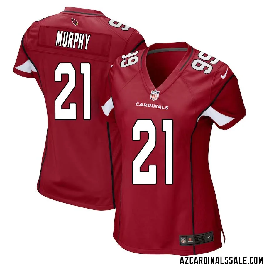 Byron Murphy No 21 Arizona Cardinals Home Game Jersey Cardinal for Women 1