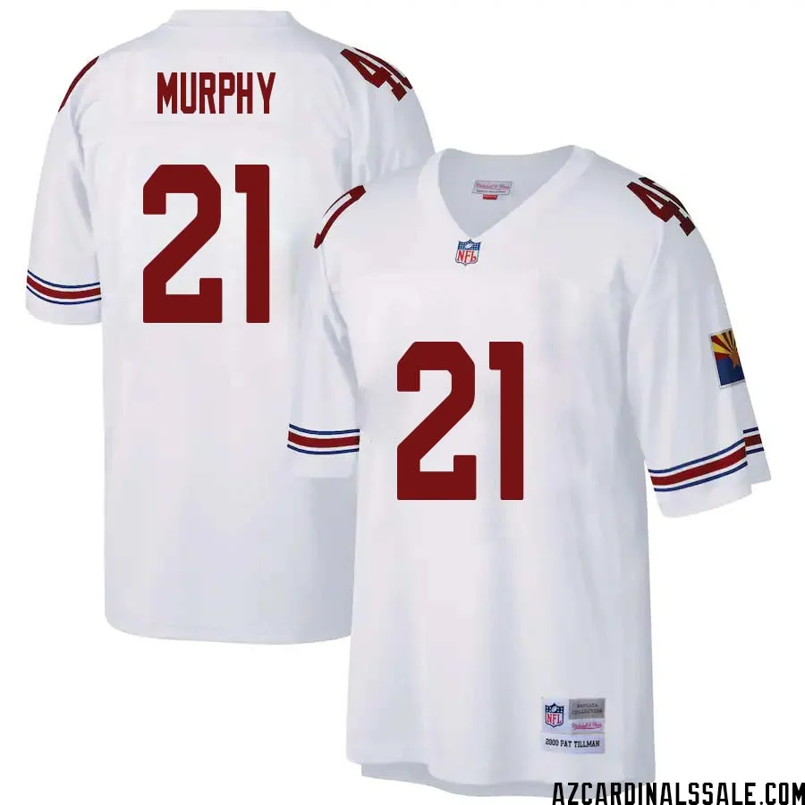 Byron Murphy No 21 Arizona Cardinals Mitchell Ness Big Tall 2000 Retired Player Replica Jersey White 1