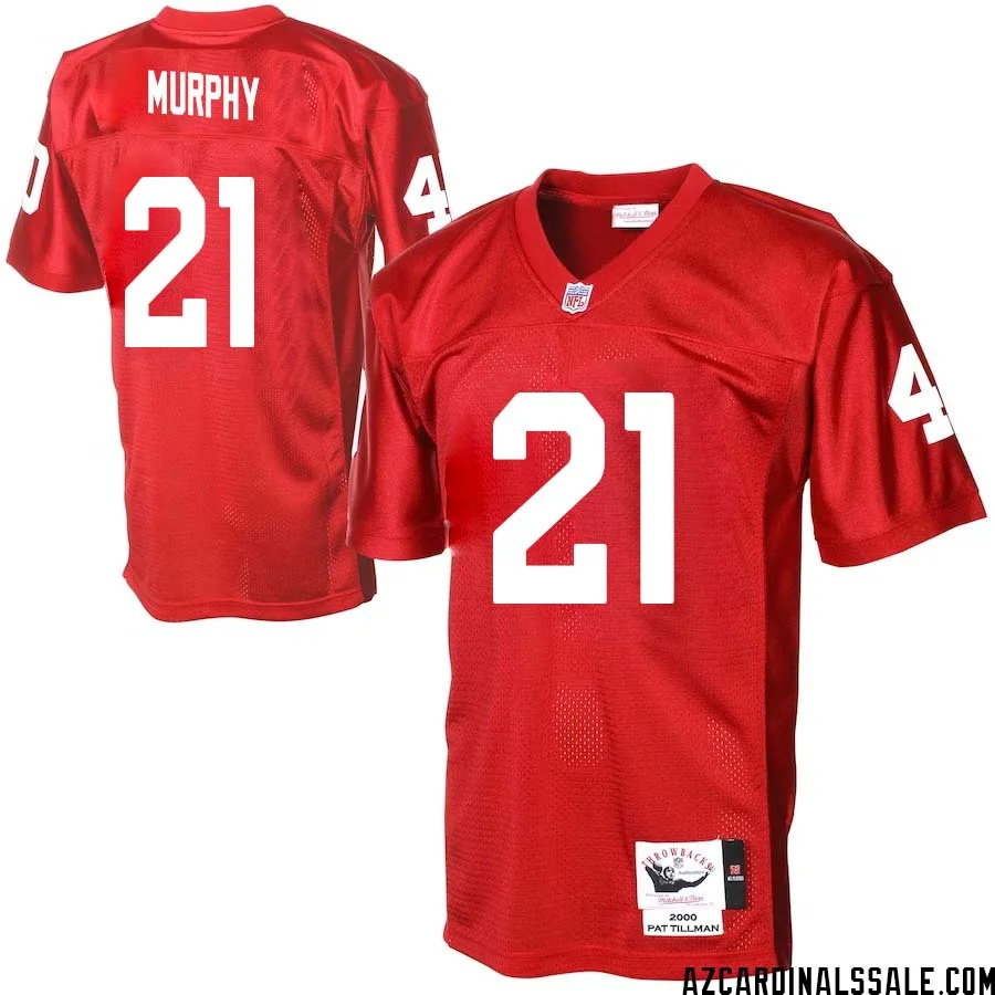 Byron Murphy No 21 Men Arizona Cardinals Mitchell Ness Cardinal Authentic Throwback Jersey