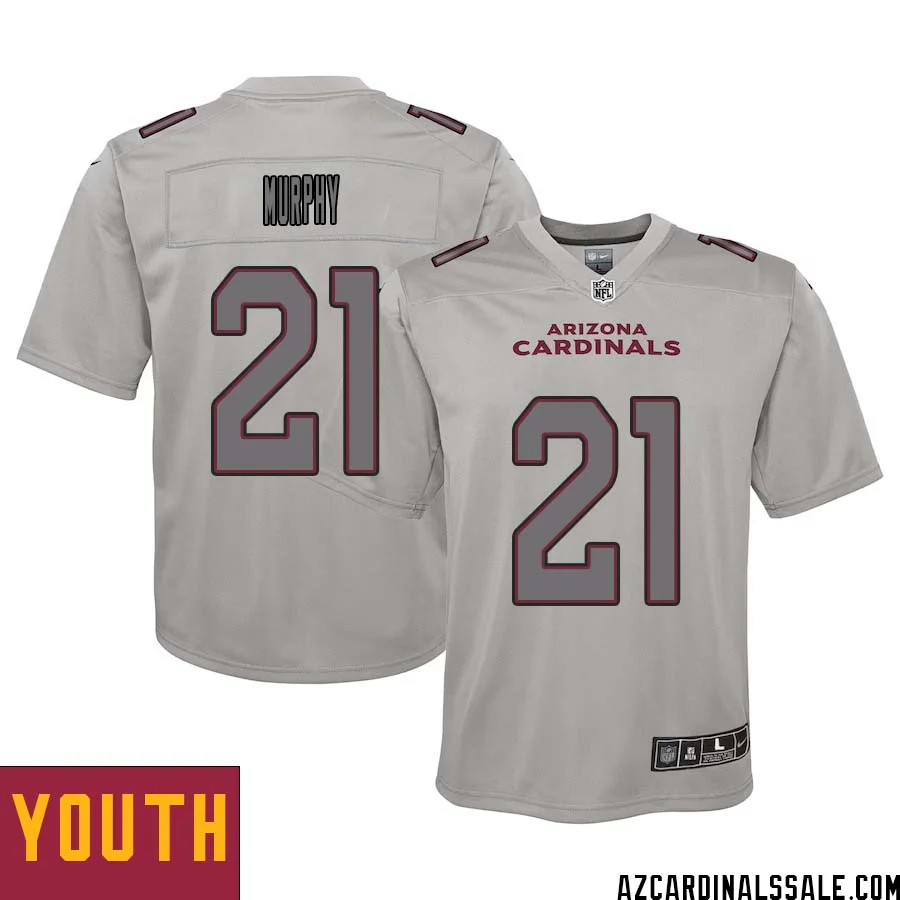 Byron Murphy No 21 Youth Arizona Cardinals Gray Atmosphere Fashion Game Jersey